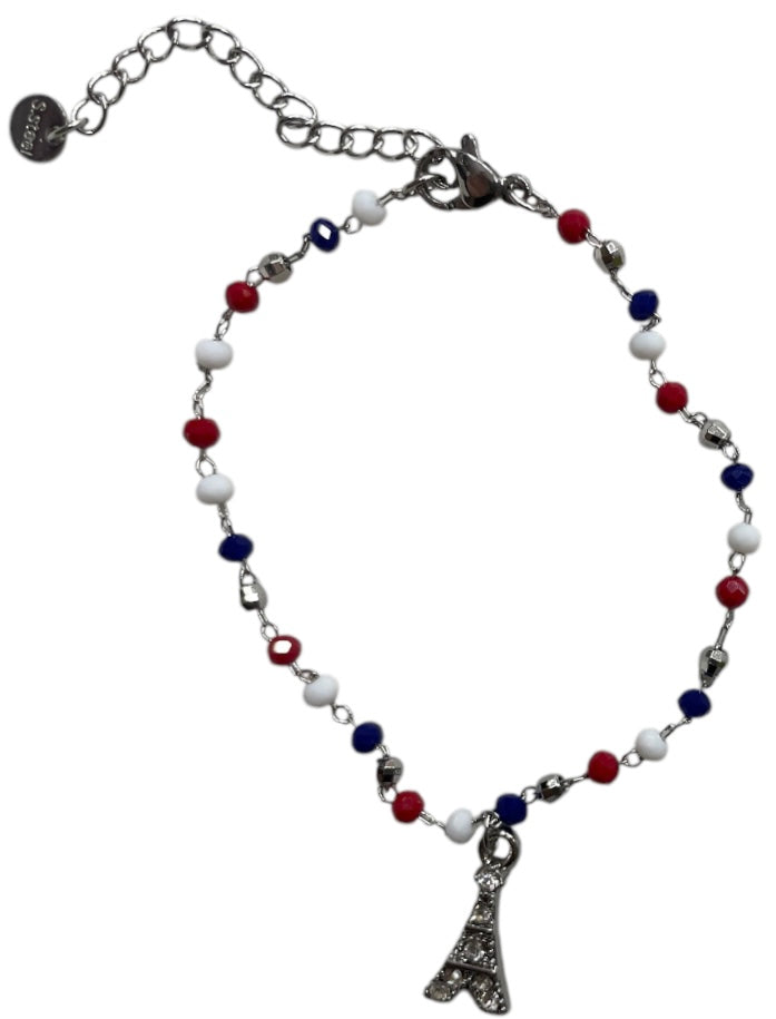 Bracelet Tour Eiffel – Bleu Blanc Rouge 🇫🇷