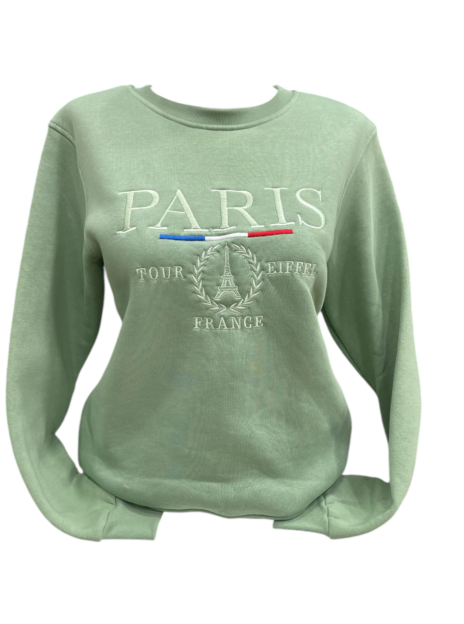 Moletom Paris França Verde