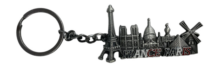 Key ring Paris monuments in relief