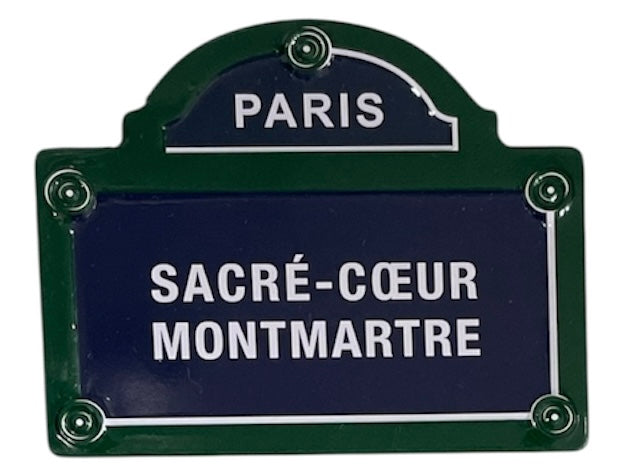 Magnet plaque de rue souvenirs de paris métal