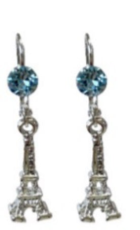 Boucle d’oreille Tour Eiffel cristal