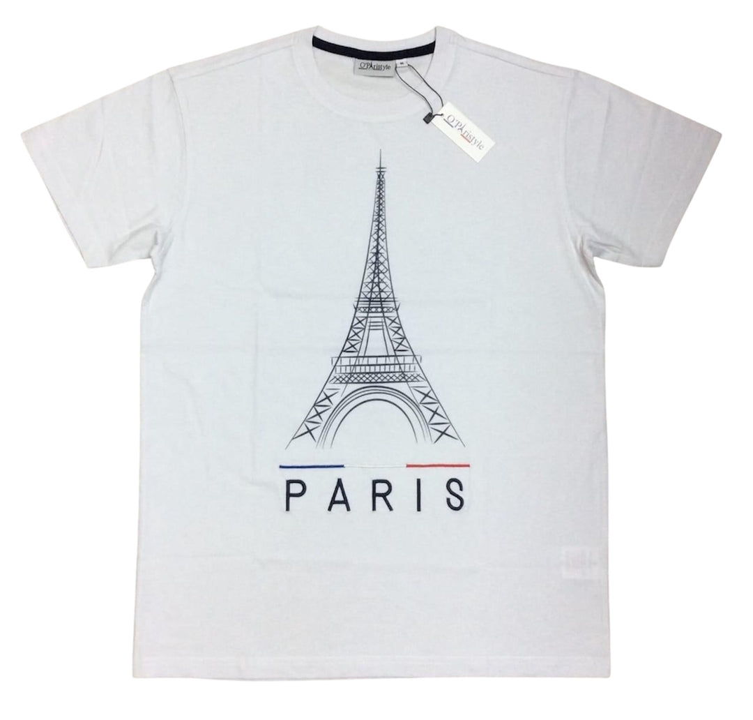 Eiffel tower embroidered t-shirt
