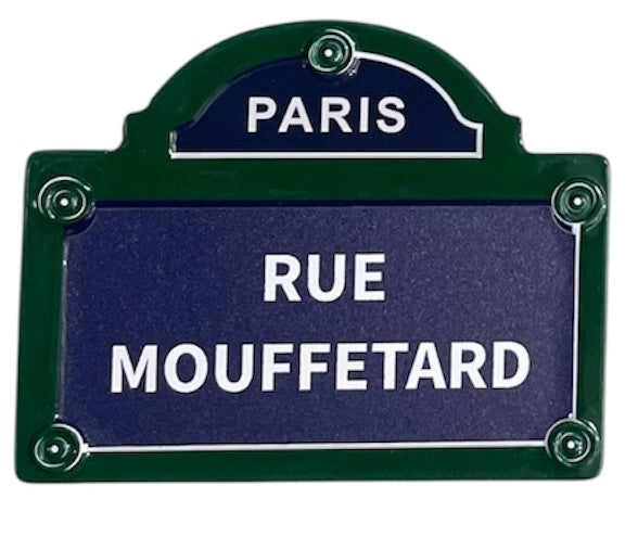 Magnet plaque de rue souvenirs de paris métal