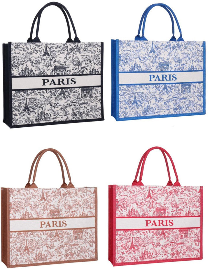 Paris Book Tote Bag Medium size