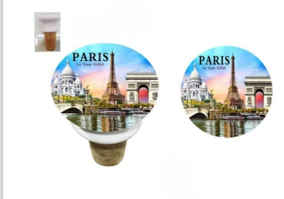 Bouchon de bouteille en liège souvenir de Paris