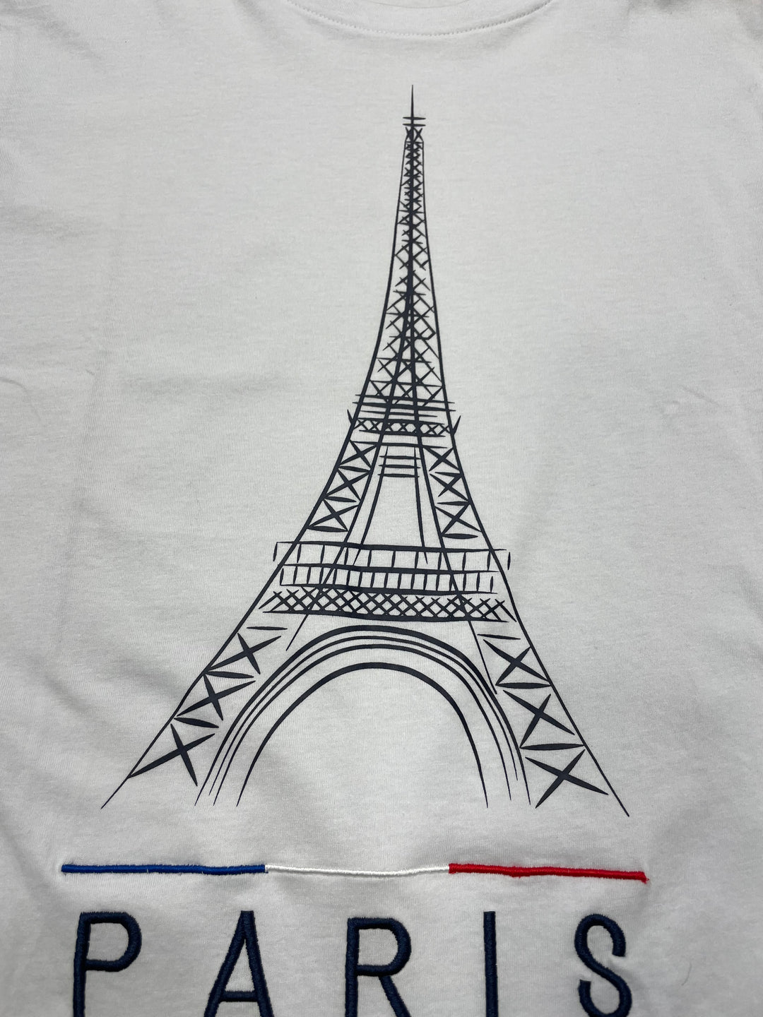 Eiffel tower embroidered t-shirt