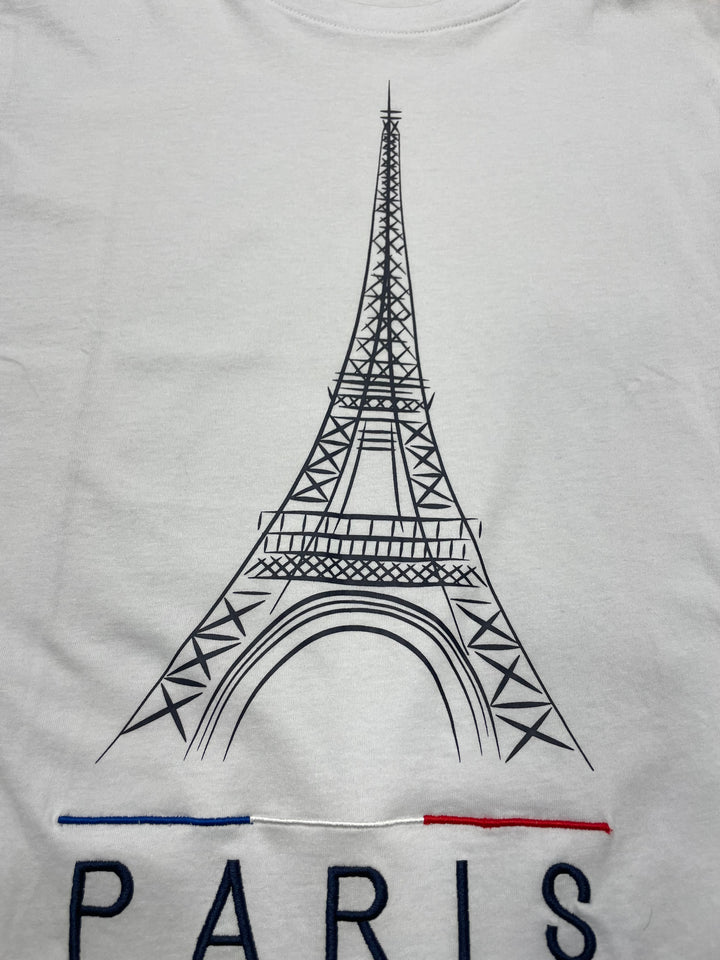Eiffel tower embroidered t-shirt