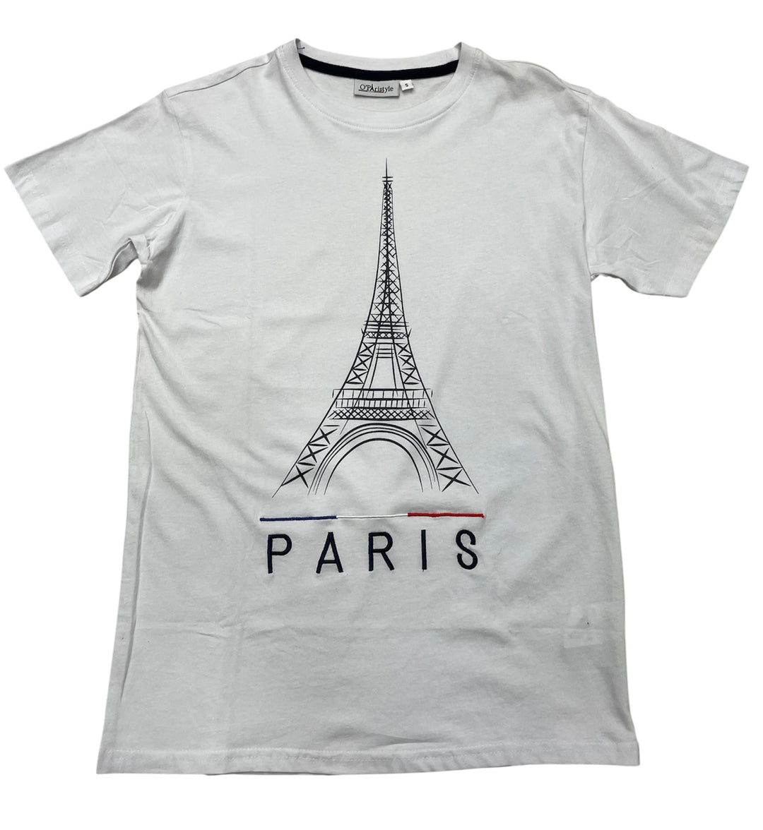 Eiffel tower embroidered t-shirt