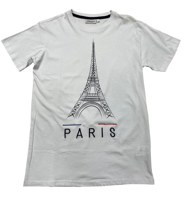 Eiffel tower embroidered t-shirt