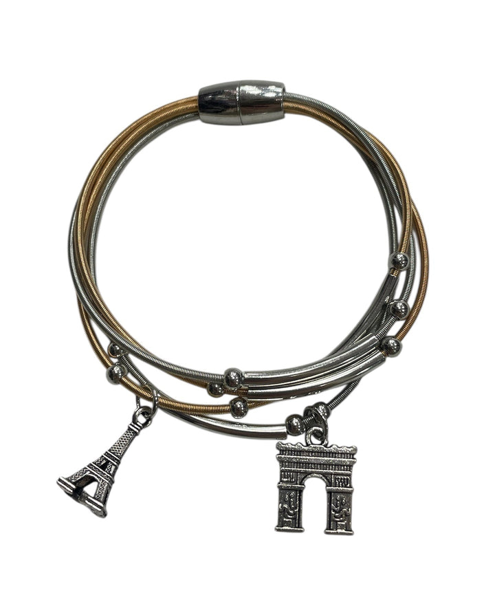 Bracelets Tour Eiffel Arc de Triomphe aimantés souvenir de paris