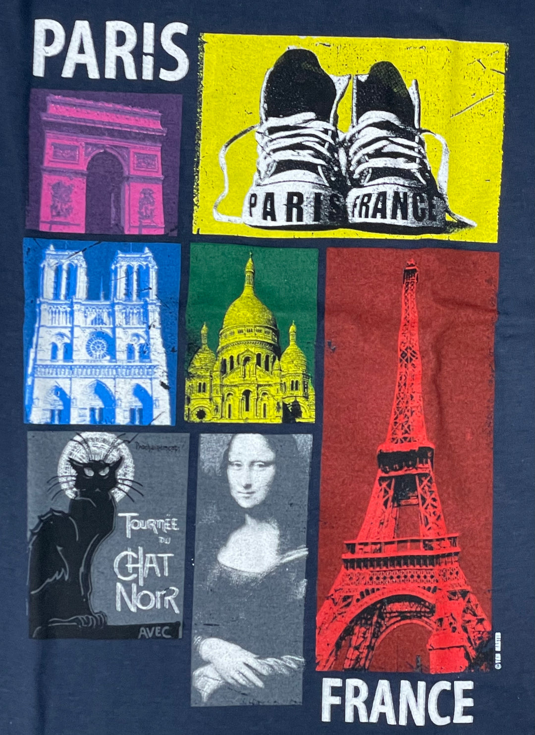 Tee shirt Paris France marine