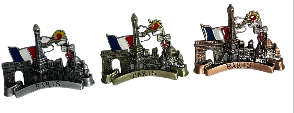 Magnet Tour Eiffel monuments arc en ciel 🌈 soleil ☀️
