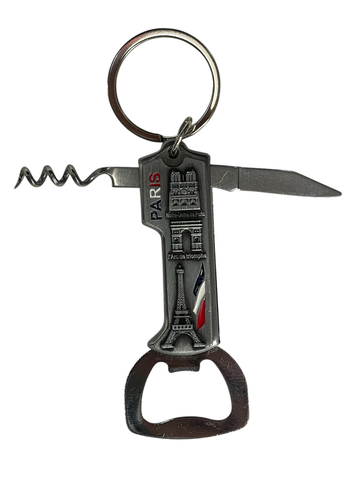 Porte clés souvenirs de Paris décapsuleur ouvre bouteille