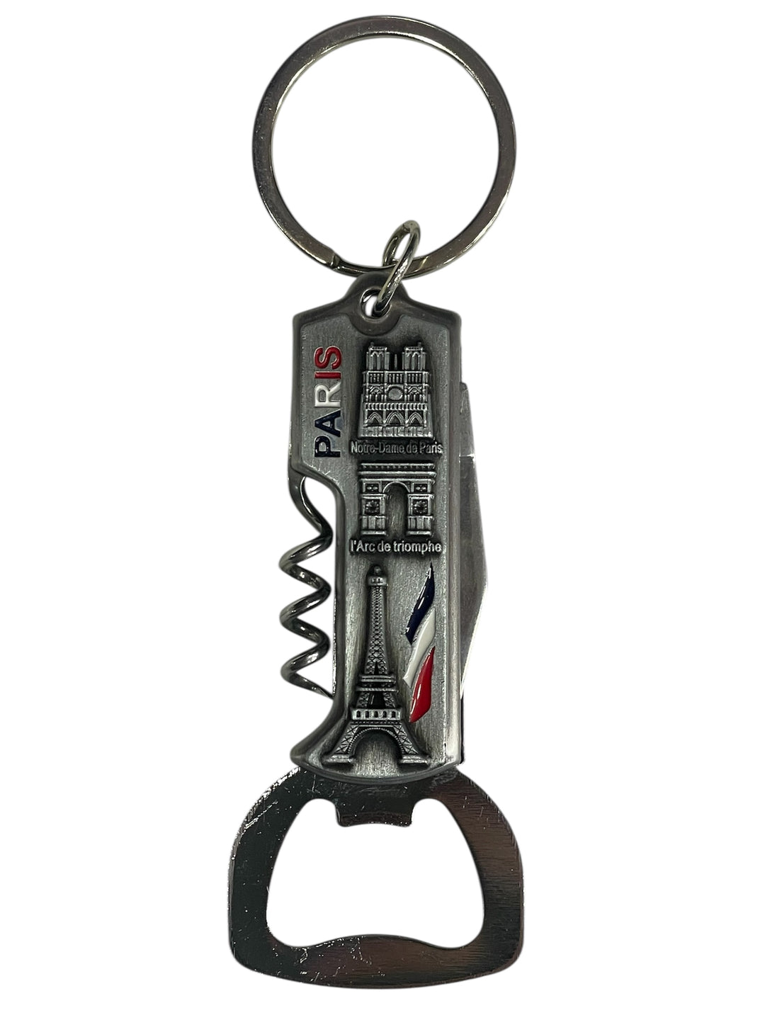 Porte clés souvenirs de Paris décapsuleur ouvre bouteille
