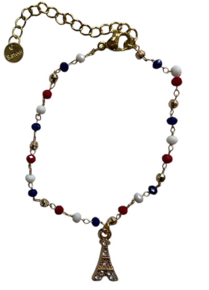 Bracelet Tour Eiffel – Bleu Blanc Rouge 🇫🇷