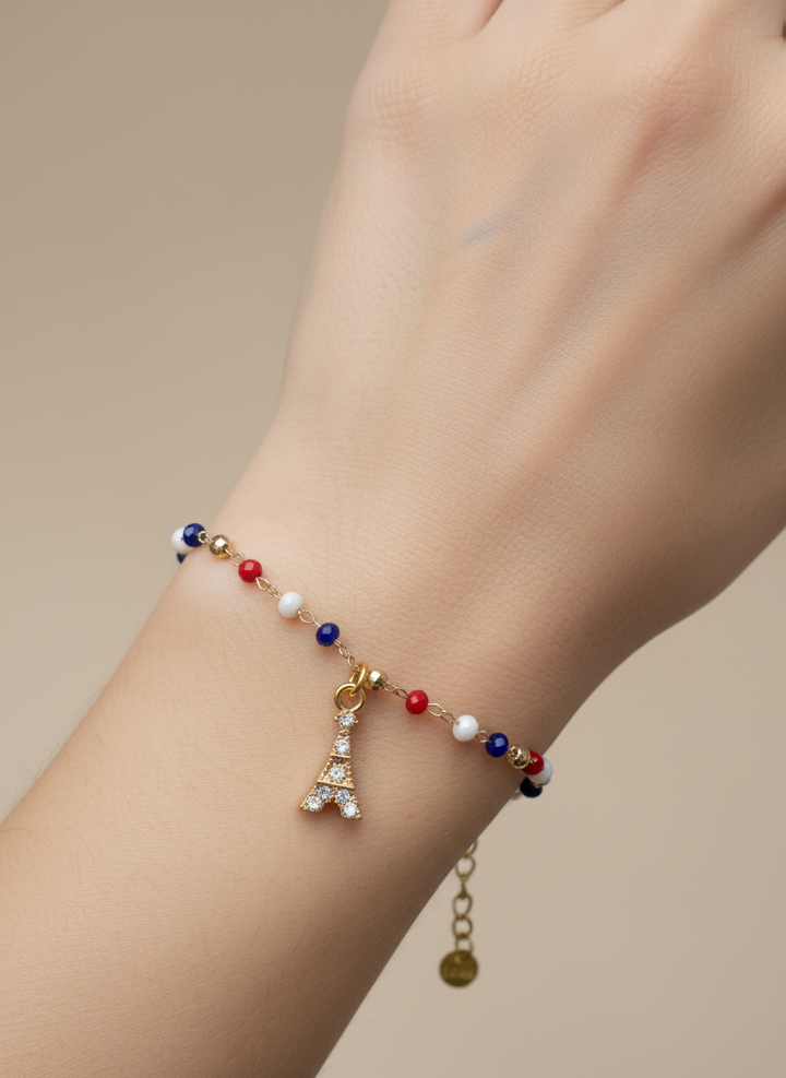 Bracelet Tour Eiffel – Bleu Blanc Rouge 🇫🇷