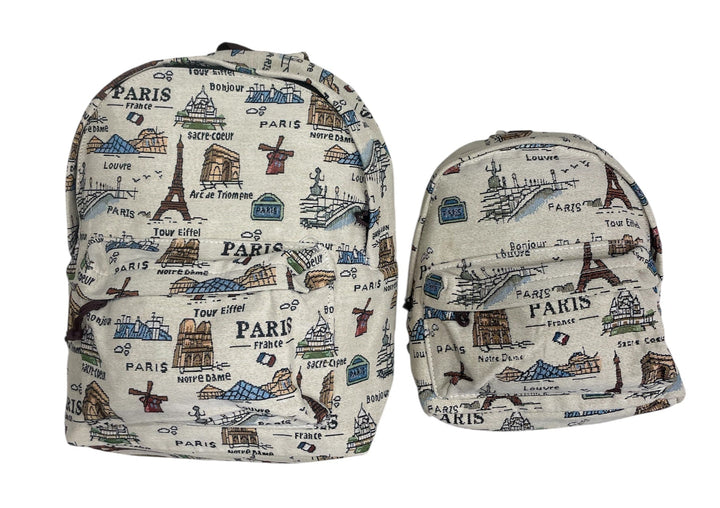 Sac à dos coton avec monuments de Paris
