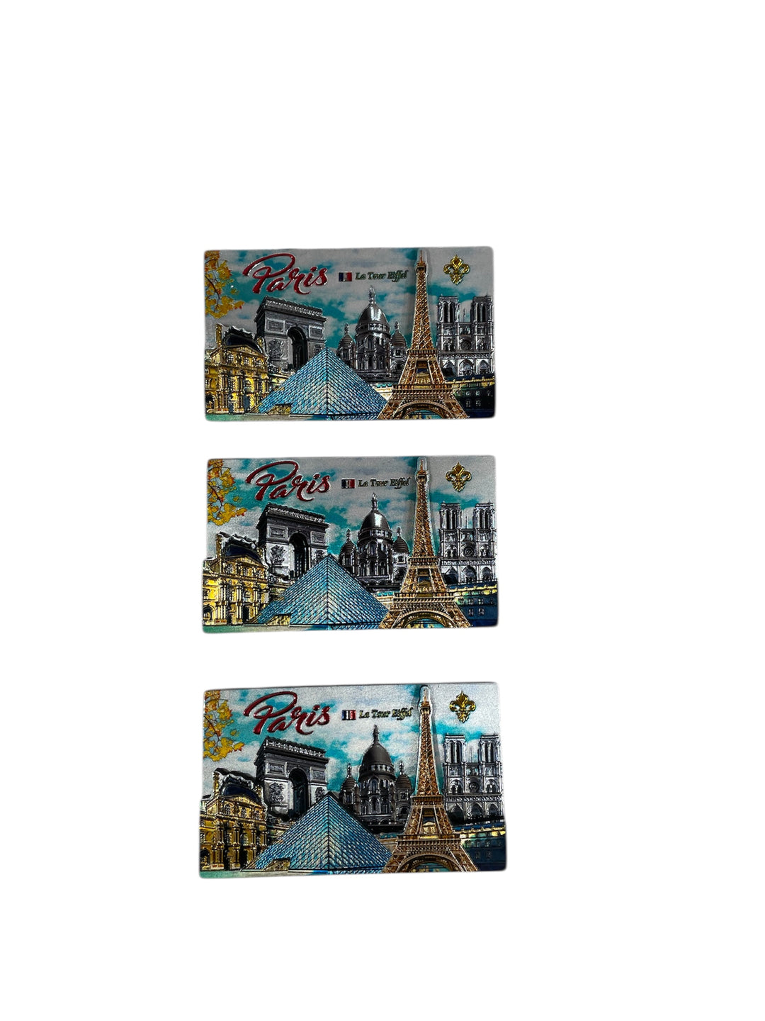 Magnet relief métallisé monuments de Paris