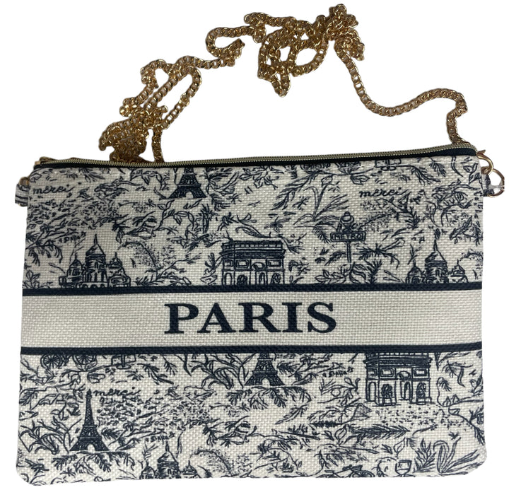 Paris monument toile de Jouy Clutch bag