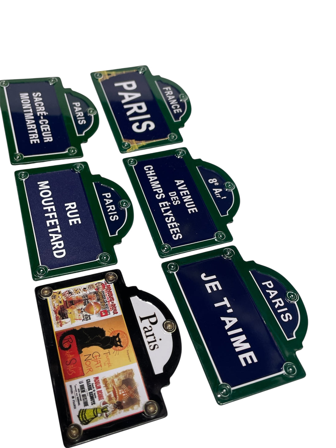 Magnet plaque de rue souvenirs de paris métal
