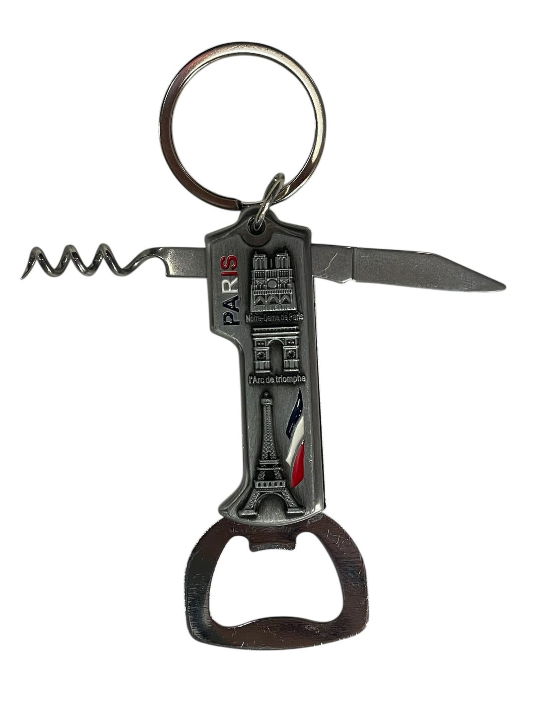 Porte clés souvenirs de Paris décapsuleur ouvre bouteille