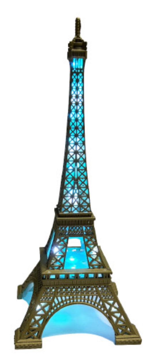 Eiffel Tower LED twinkling FULL colors rechargeable Lithium battery