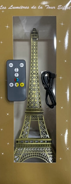 Eiffel Tower LED twinkling FULL colors rechargeable Lithium battery