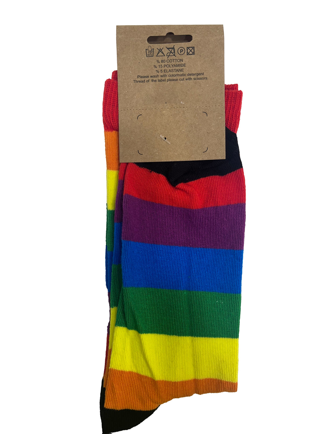 Chaussettes LGBT arc-en-ciel avec tour Eiffel