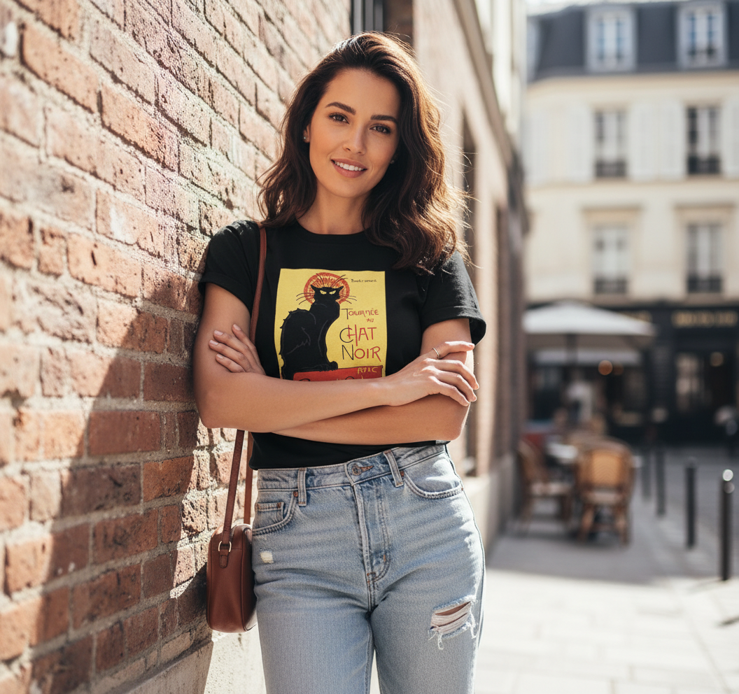 Camiseta da tournée du chat Noir