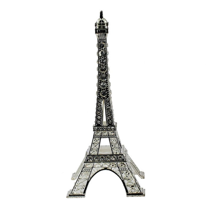 Tour Eiffel argentée à strass
