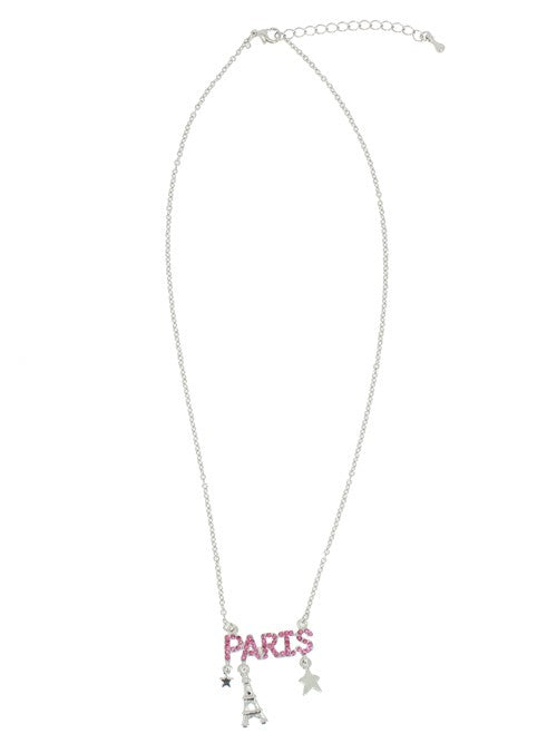 Collier Paris strass rose