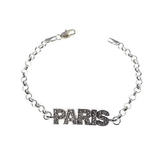 Bracelet strass paris argenté