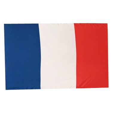 Drapeau de la France avec les couleurs bleu, blanc et rouge, flottant fièrement. 150cm x 90cm