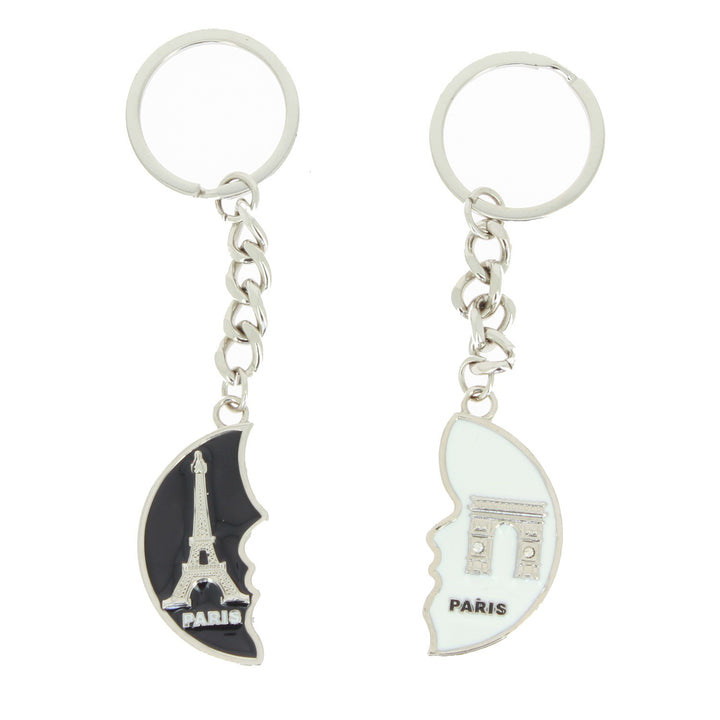 Porte clés Tour Eiffel et Arc de Triomphe Duo