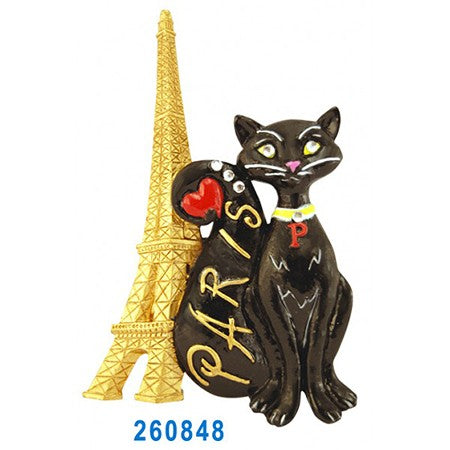 Magnet chat noir Tour Eiffel