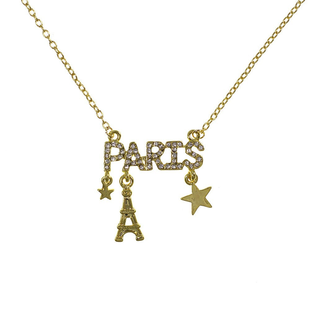 Collier Paris strass doré