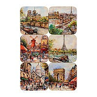 6 sous verres Paris romantique