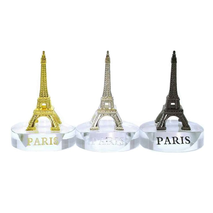 Tour Eiffel sur support en verre