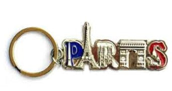 Porte-clés Paris métal tricolore