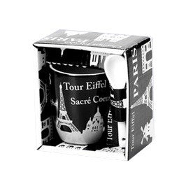 Tasse à café Tour Eiffel "SKYLINE" noir