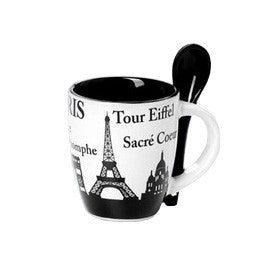 Tasse a café Tour Eiffel "SKYLINE" blanche