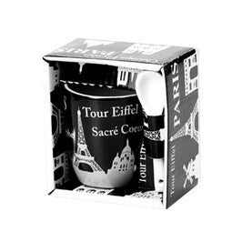 Tasse a café Tour Eiffel "SKYLINE" blanche