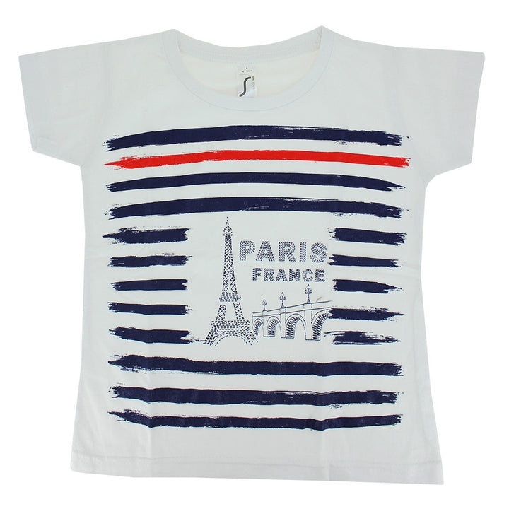Tee-shirt Paris France avec design Tour Eiffel tricolore