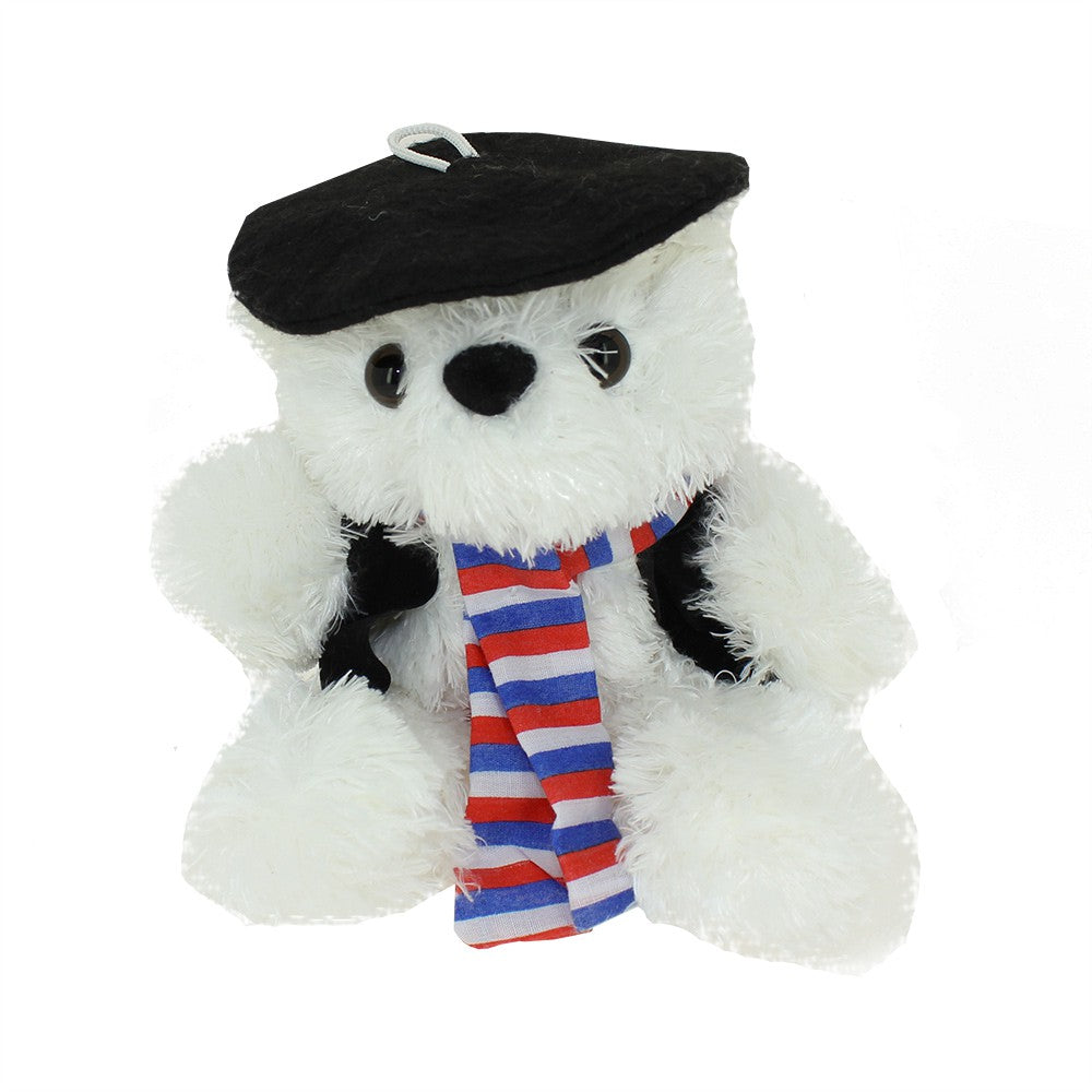 peluche french beret echarpe tricolor