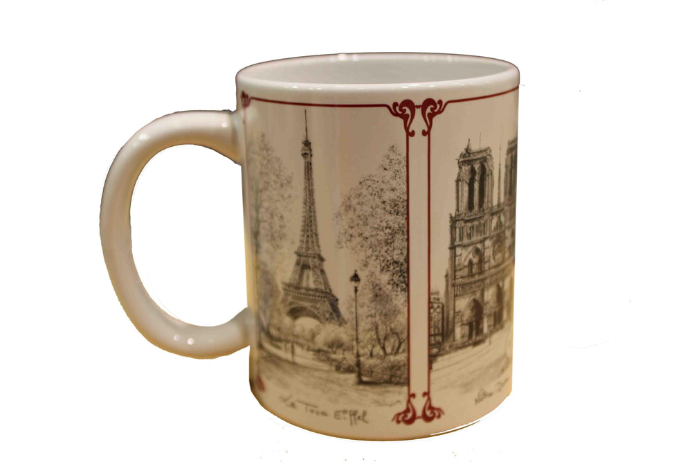 Tasse 4 monuments de Paris noir et blanc