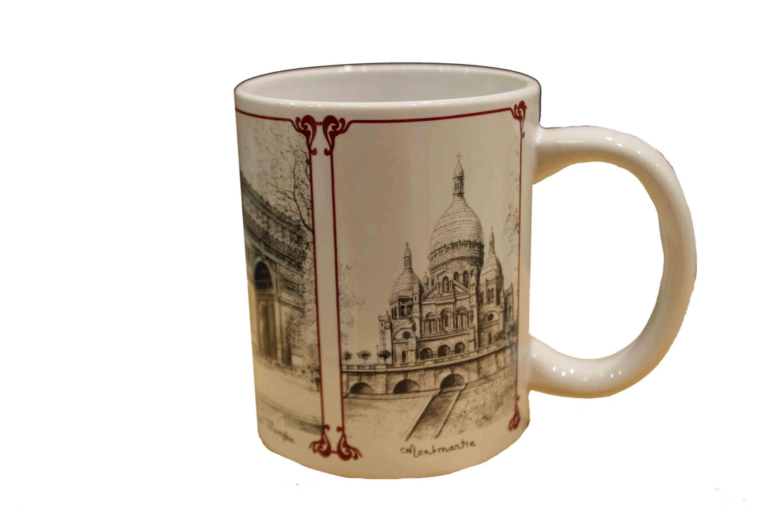 Tasse 4 monuments de Paris noir et blanc
