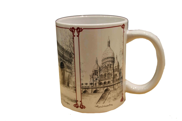 Tasse 4 monuments de Paris noir et blanc