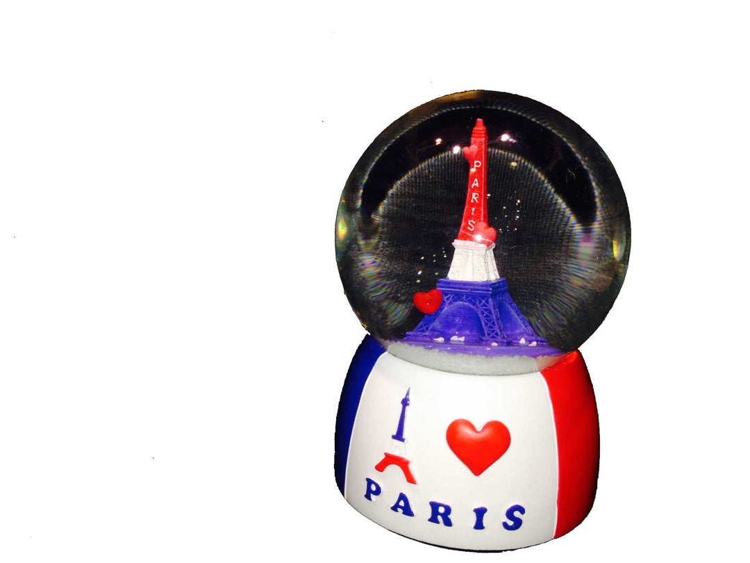 Boule de neige musical Tour Eiffel coeur Paris 