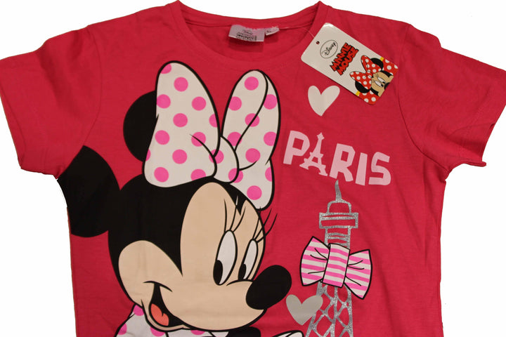 T-shirt Minnie Mouse Tour Eiffel Paillettes