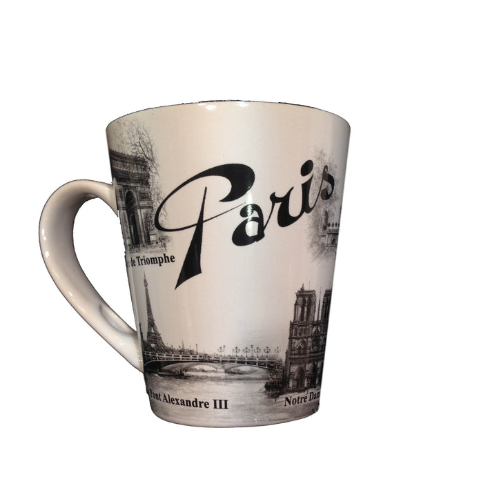 Mug souvenir de Paris noir et blanc